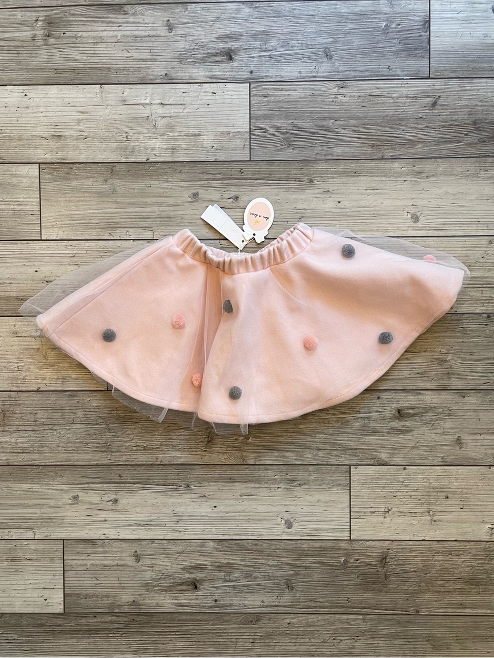 Doe A Dear | Pink Tulle Pom-Pom Tutu | Size: 4T